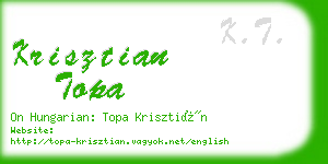 krisztian topa business card